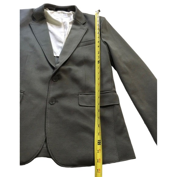 Haight And Ashbury Studio Canada Hopsack Blazer Size 38 Stretch Knit Cotton Dot - Picture 14 of 15